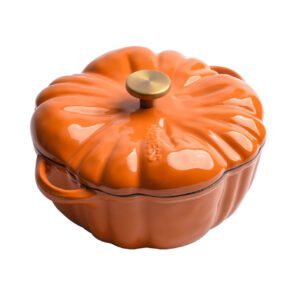 Casserole en Citrouille fonte émaillée 3,7L couleur orange 24cm