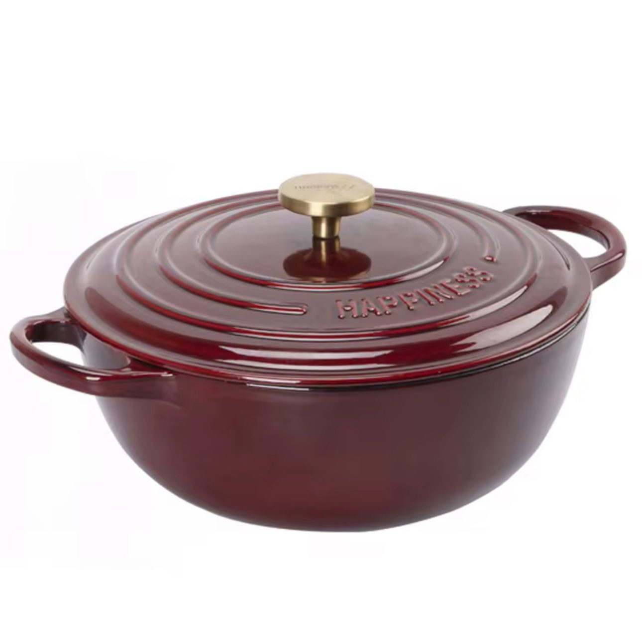 Casserole fonte émaillée violette , gaz , induction 5L anti-adhésive 30cm – Image 5